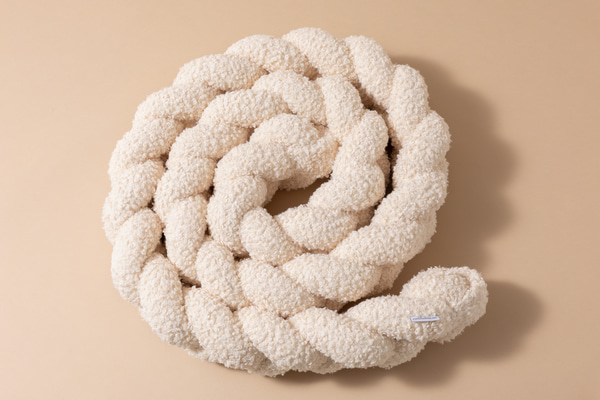 Pletený mantinel postýlky 3 Klasy – Bouclé Écru
