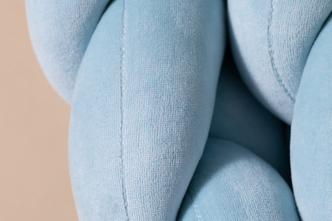 Bettschlange 3 Kordeln Ice Blue