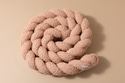 Bettschlange 3 Kordeln Pfirsich Boucle