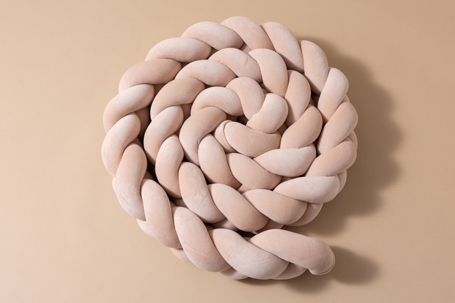 Pletený chránič do postýlky 3 Épis - Broskvová