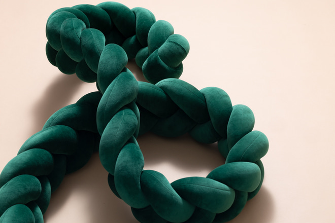 Pine Green Bed Bumper - 3 Ropes