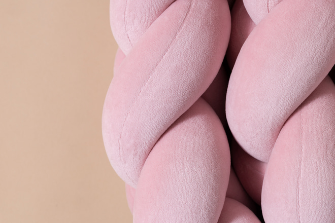 Bettschlange 3 Kordeln Powder Pink