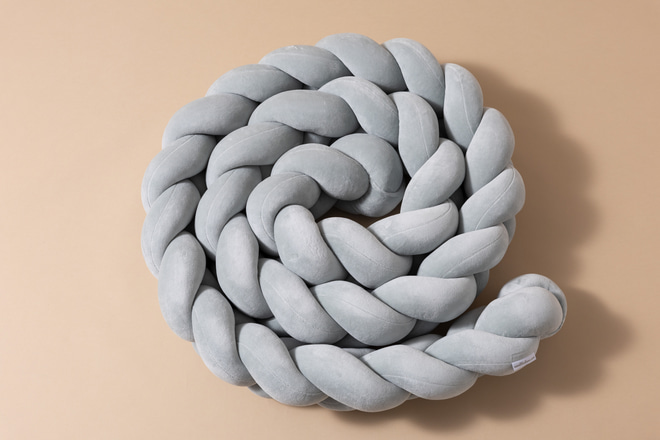 Sage Green Bed Bumper - 3 Ropes