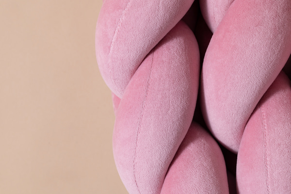 Bettschlange 3 Kordeln Altrosa