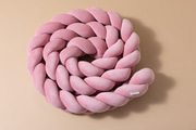 Tour de Lit Tressé 3 Épis - Vieux Rose