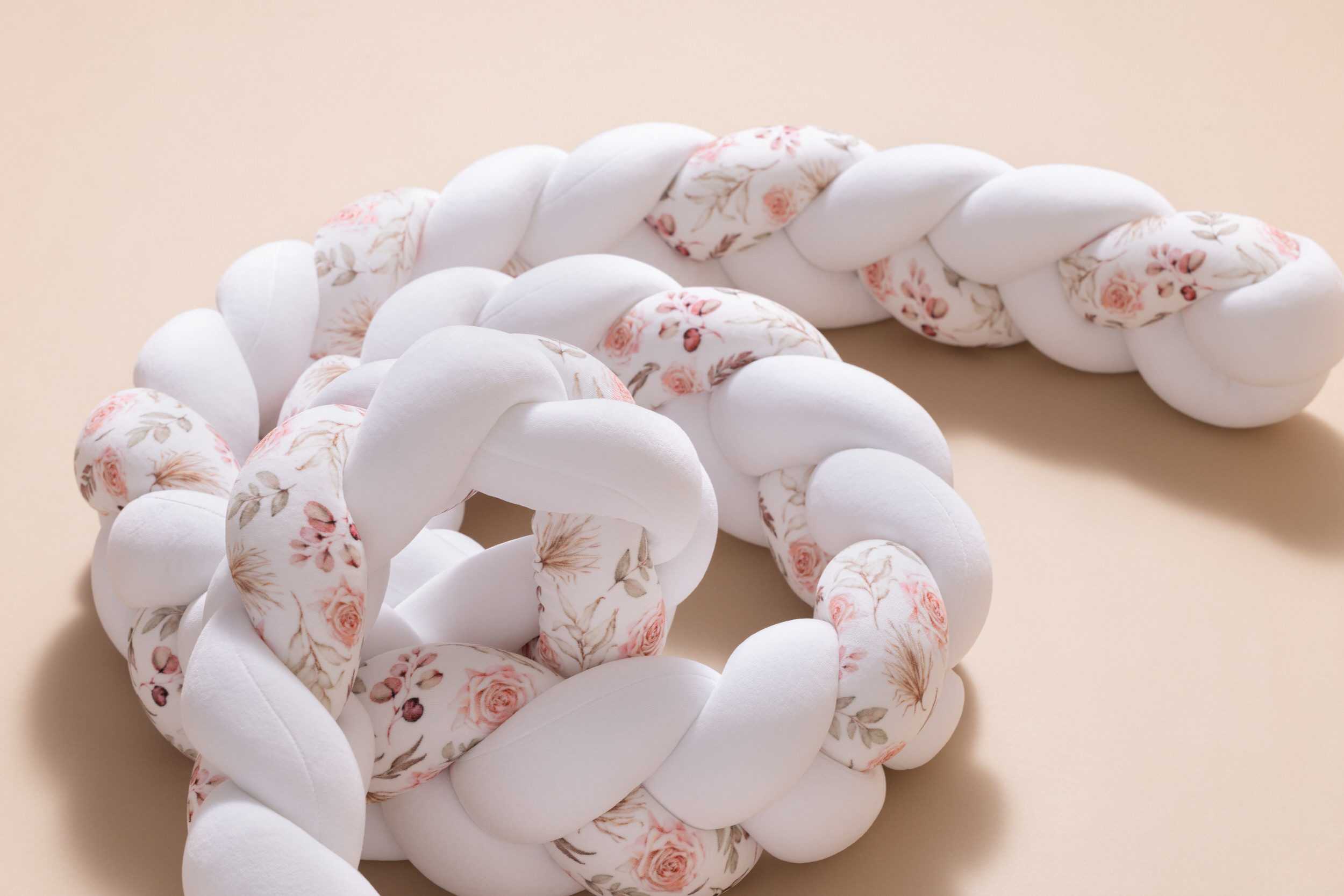 Contorno de Cama 3 cordas -Boho Branco Contorno de Cama 3 cordas -Boho Branco