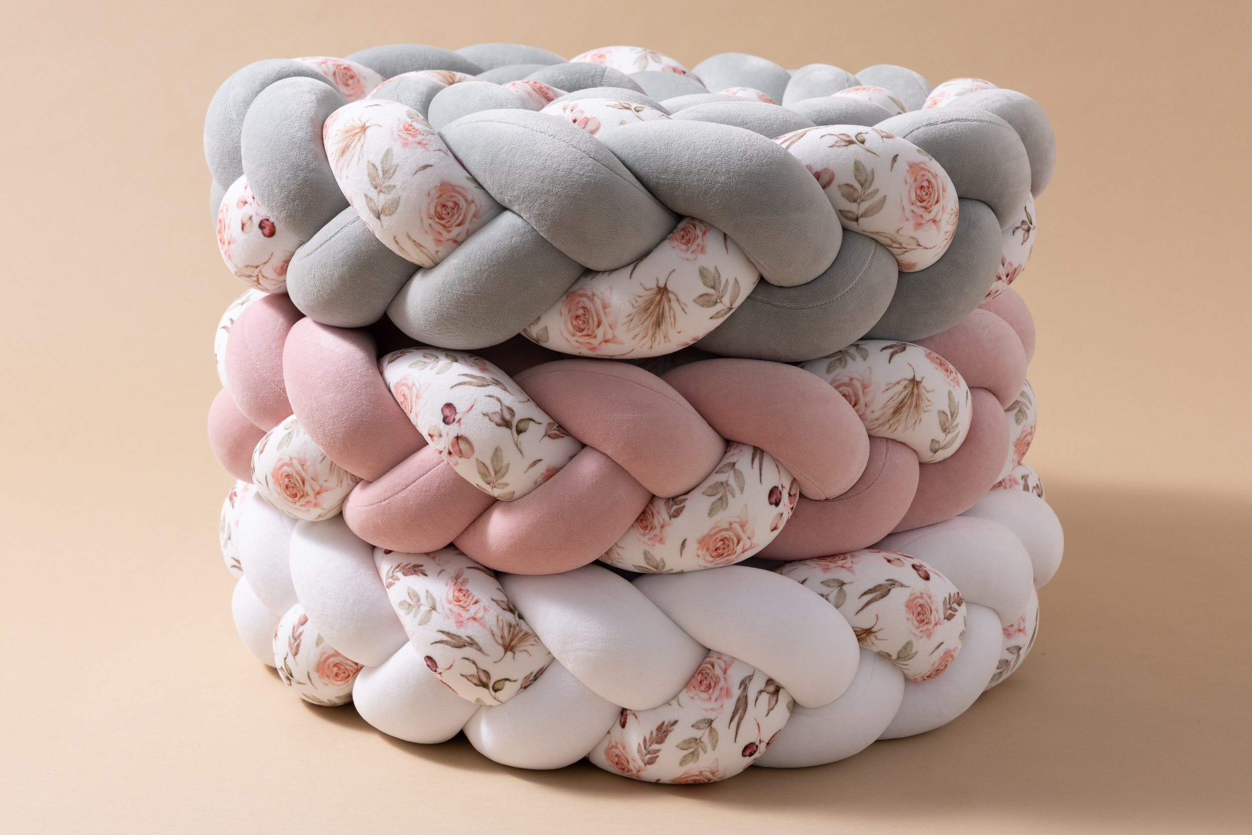 Contorno de Cama 3 cordas -Boho Branco Contorno de Cama 3 cordas -Boho Branco