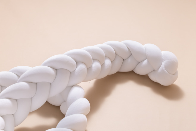 White Bed Bumper - 3 Ropes