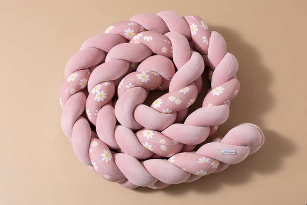 Bettschlange 3 Kordeln Gänseblümchen Powder Pink