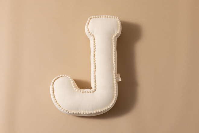 Letter Cushion J - Boho Vanilla