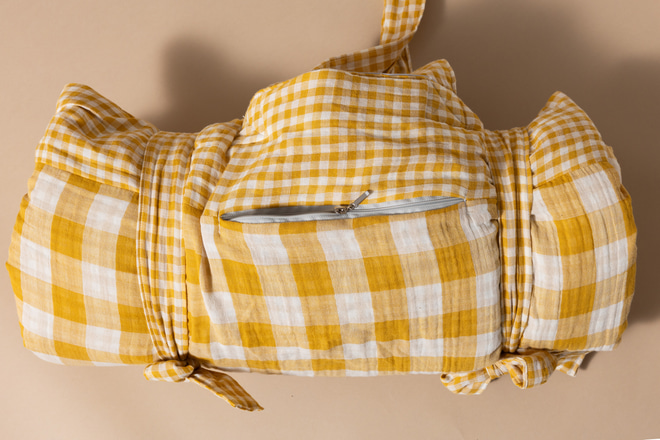 Double Sided Checkered Muslin Picnic Mat