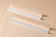 Set of 2 Shelves with Scalloped Edge - White