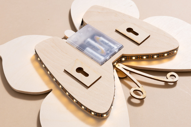 Lampe Papillon - Naturel et Cappuccino