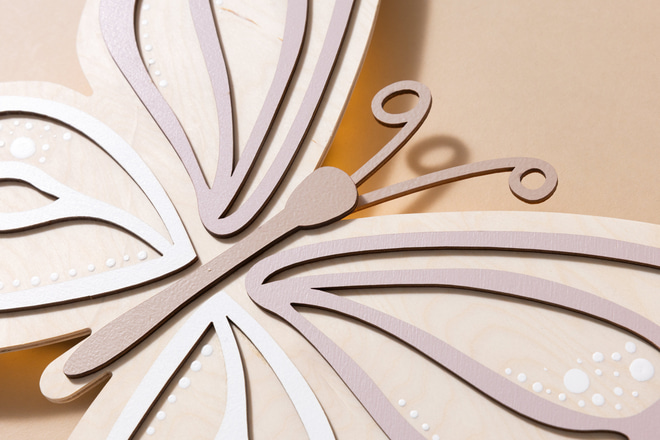 Butterfly Lamp - Natural and Cappuccino