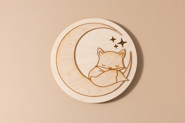 Lampa Liška Moonlight - Přírodní