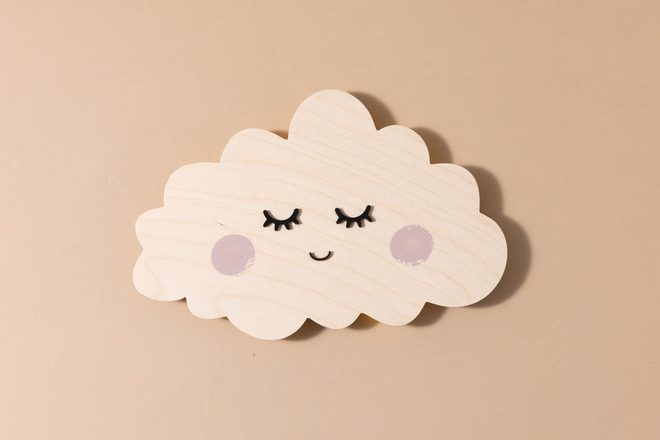 Smiling Cloud Lamp - Natural