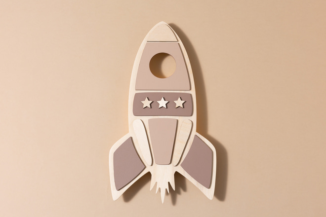 Wandlampe Rakete - Braun