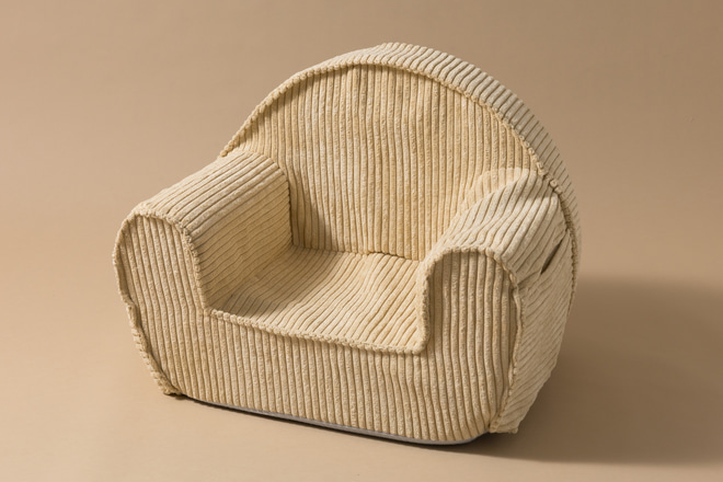 Fauteuil en Velours Côtelé - Sandy Yellow