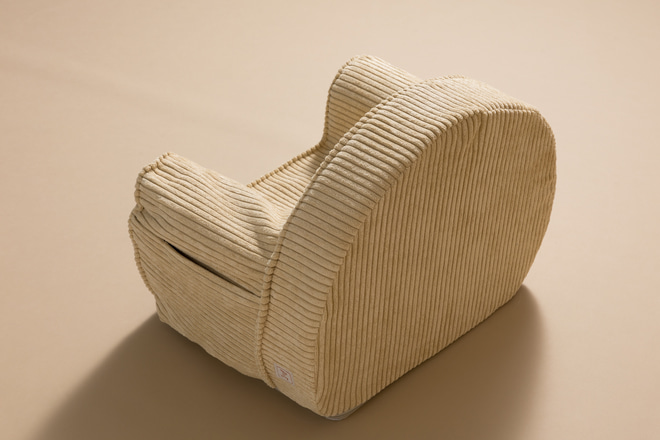 Fauteuil en Velours Côtelé - Sandy Yellow