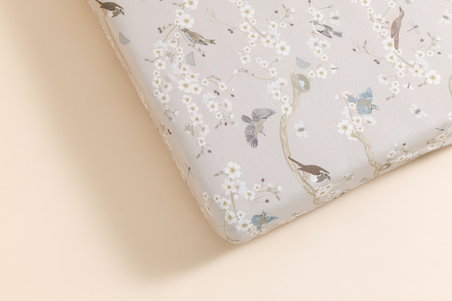 Birdsong Fitted Sheet 60x120