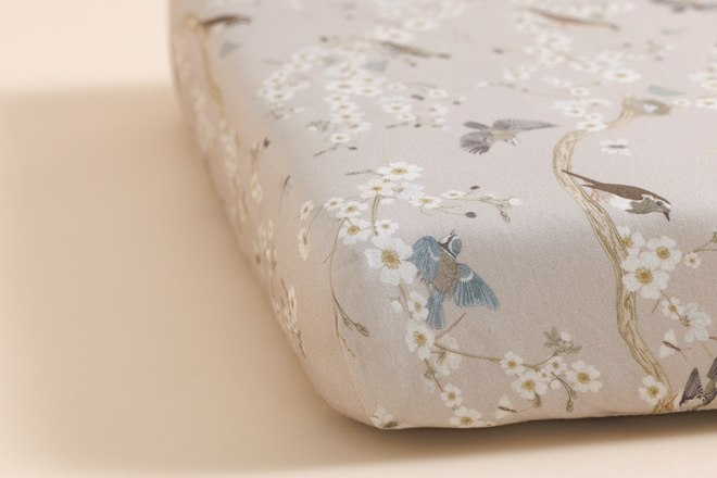 Birdsong Fitted Sheet 60x120