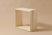 Cubo de Arrumação em Madeira - Natural