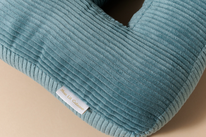 Letter Cushion B - Blue Corduroy