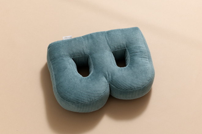 Letter Cushion B - Blue Corduroy