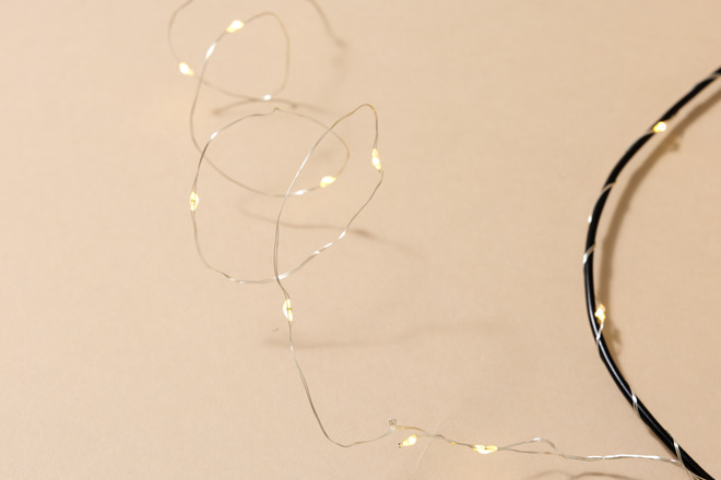Black Metal Wire LED Light - Bunny
