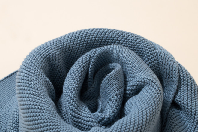 Strickdecke Ocean Blue