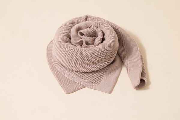 Strickdecke Pastellrosa