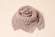 Grobstrickdecke Pastellrosa