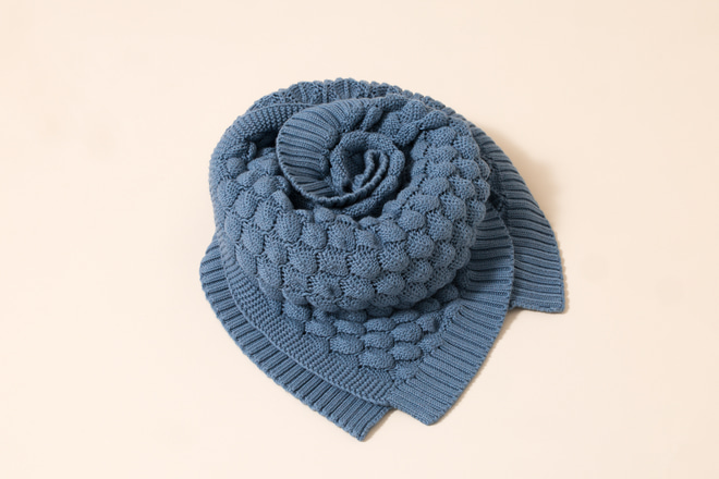 Vintage Blue Soft Bamboo Blanket