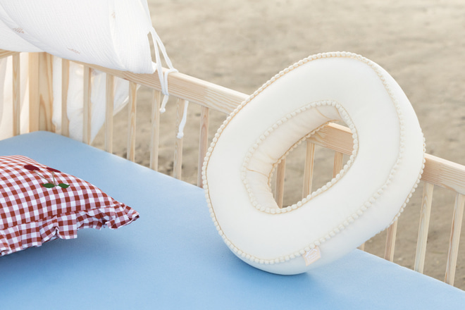 Coussin Lettre O - Boho Vanille