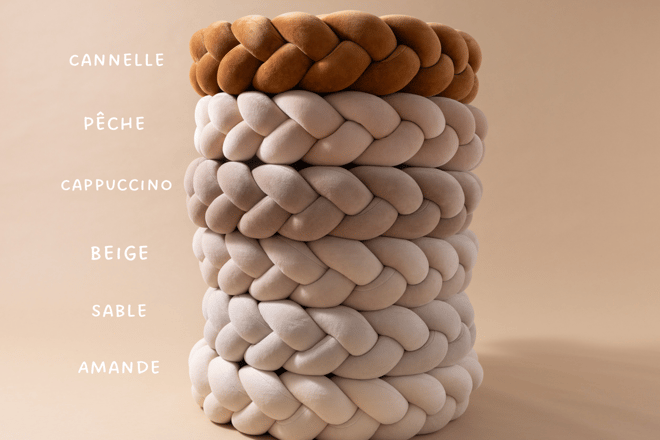 Peach Bed Bumper - 3 Ropes