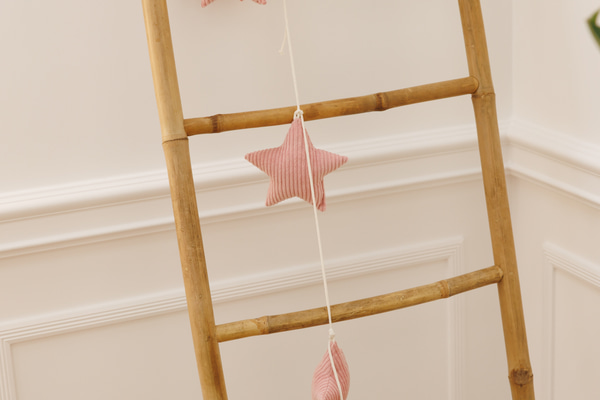 Kord-Sternen-Girlande Rosa