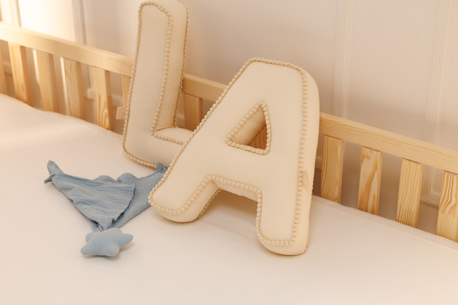 Letter Cushion L - Boho Vanilla