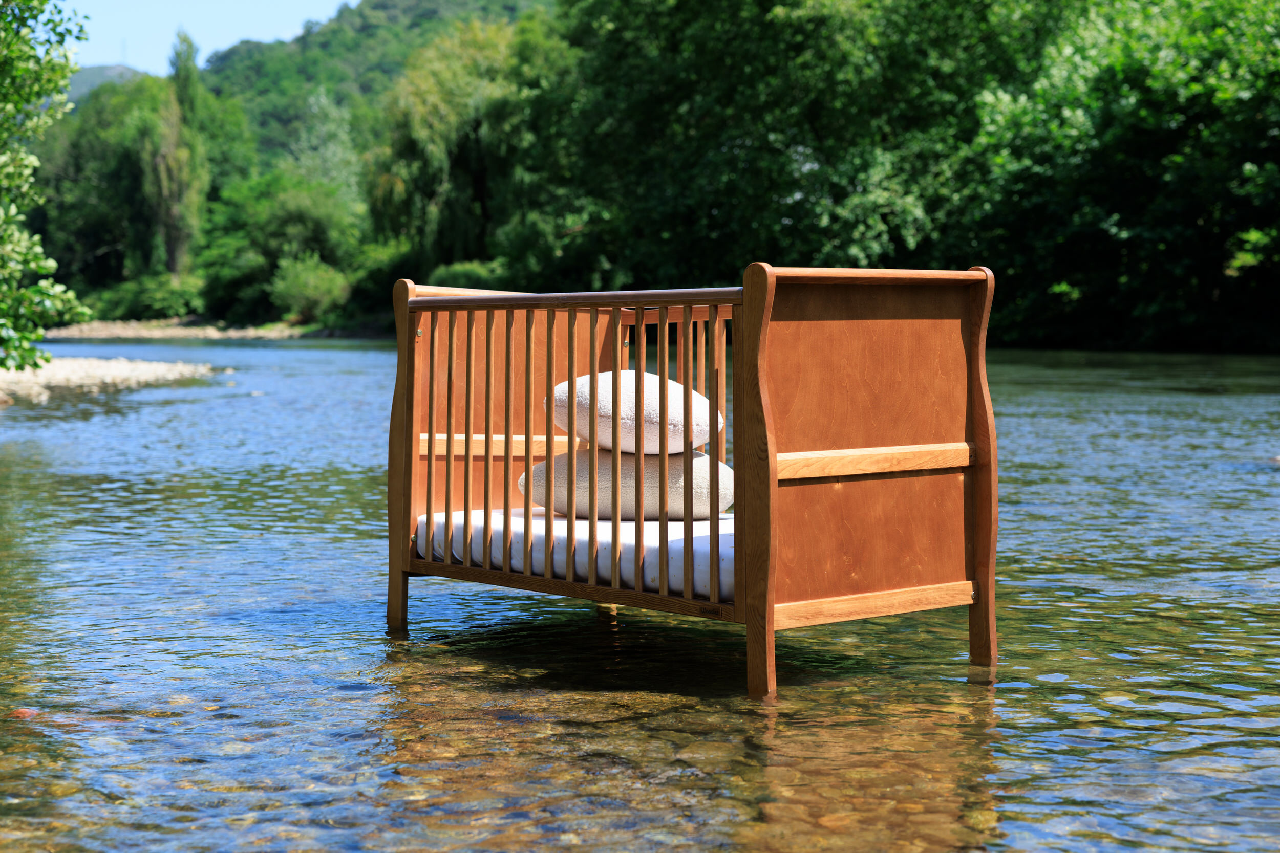 - Lit Bébé Évolutif Stella 70x140cm - Vintage - Bois Naturel (Mon Lit Cabane) - Image 5