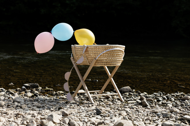 Couffin avec Matelas, Parure et Support Fixe - Set Complet