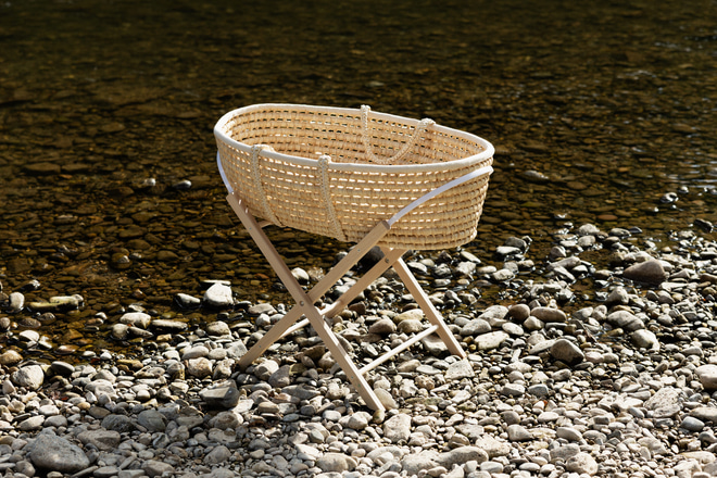 Couffin avec Matelas, Parure et Support Fixe - Set Complet