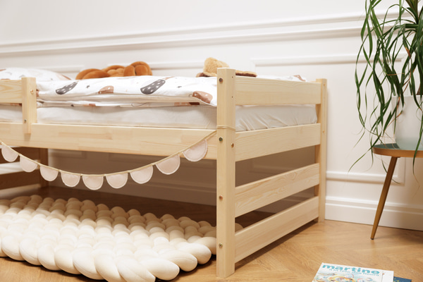 Leinengirlande - Puderrosa und Gold