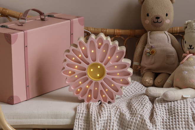 Lampa Little Lights Sedmikráska růžová pudrová LED