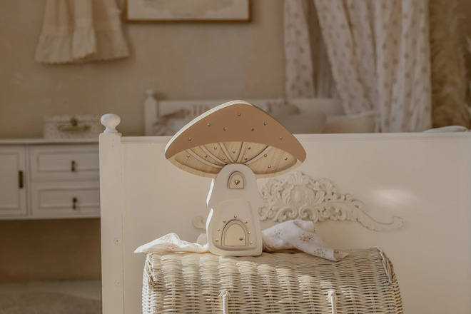 Little Lights Cappuccino Mushroom Lamp