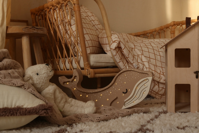 Cappuccino Zimt-Wal-Lampe Little Lights