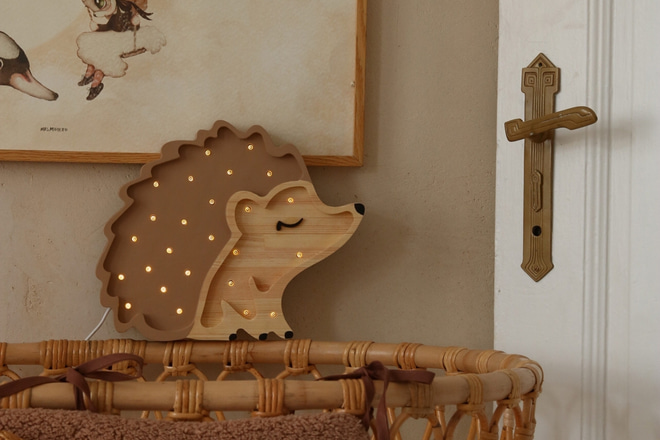 Little Lights Cappuccino Hedgehog Lamp