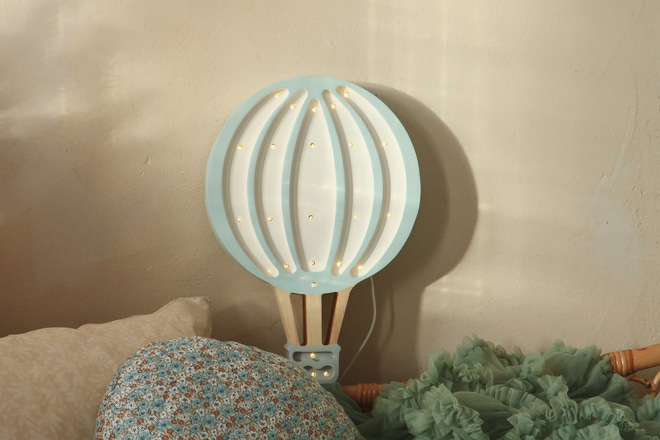 Lampada Little Lights Mongolfiera Blu LED