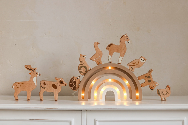 Little Lights Cappuccino Mini Rainbow Lamp