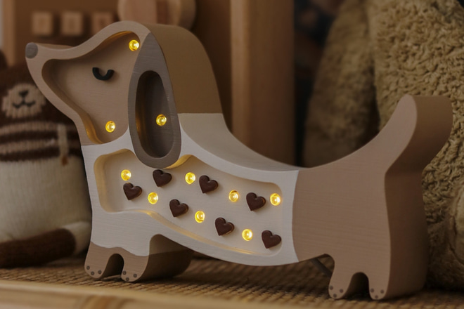 Mini Lampe Little Lights Puppy Chocolate Hearts LED