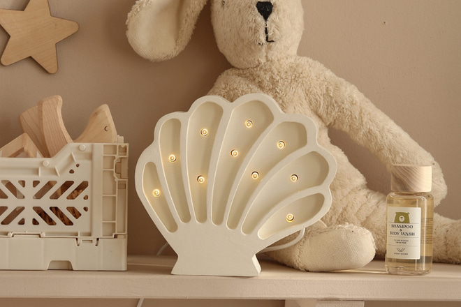 Lâmpada Little Lights Seashell Pearl White