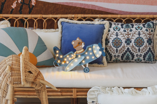 Lampada Little Lights Aereo Vintage Blu LED